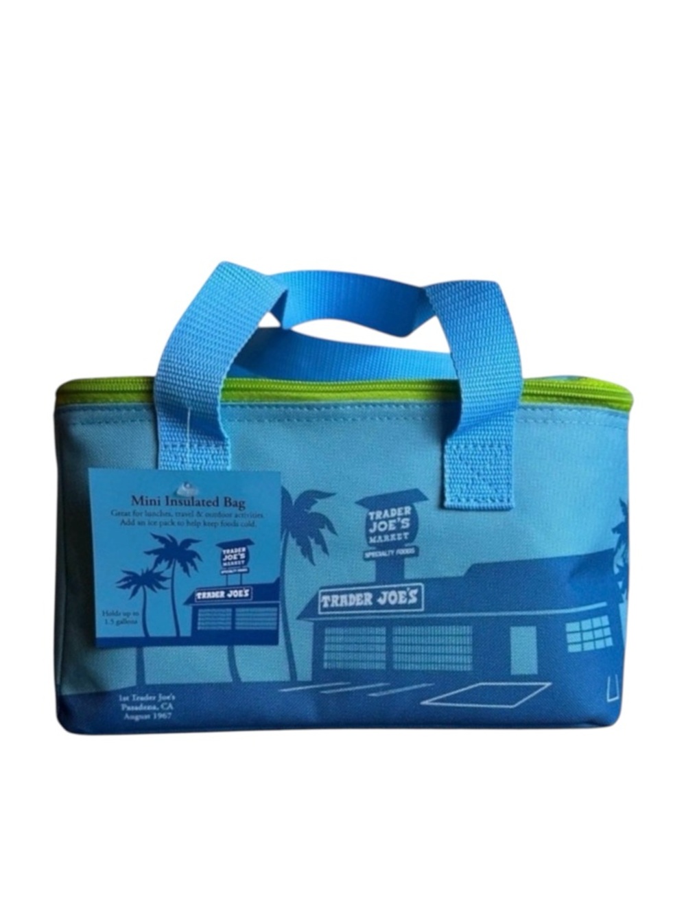Trader Joe’s mini insulated bag, blue color. NWT!